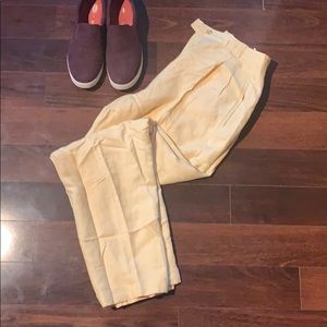 Yellow work trousers